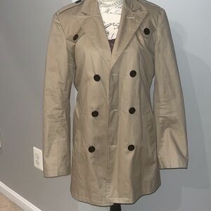 DIOR HOMME Vintage Double-Breasted Tan Khaki Trench Coat